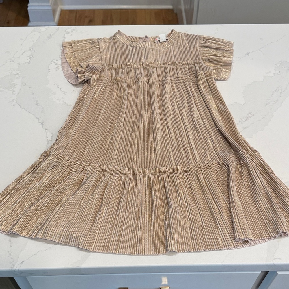 Crewcuts Shimmering Gold Kids Dress